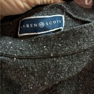 Karen Scott Charcoal Sweater with Neps